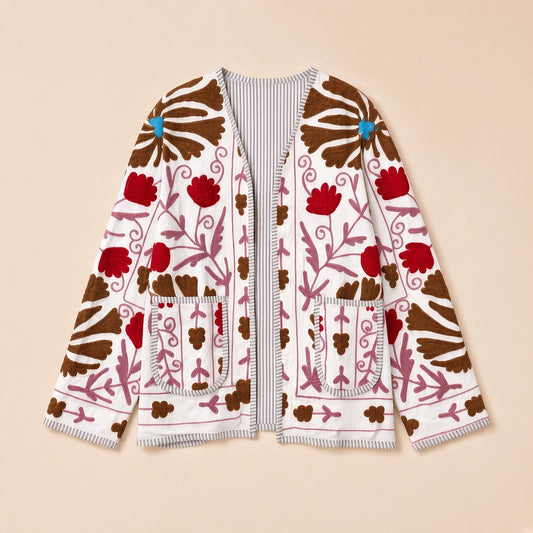 Embroidered Cotton Jacket – One Size | Dot & Pod