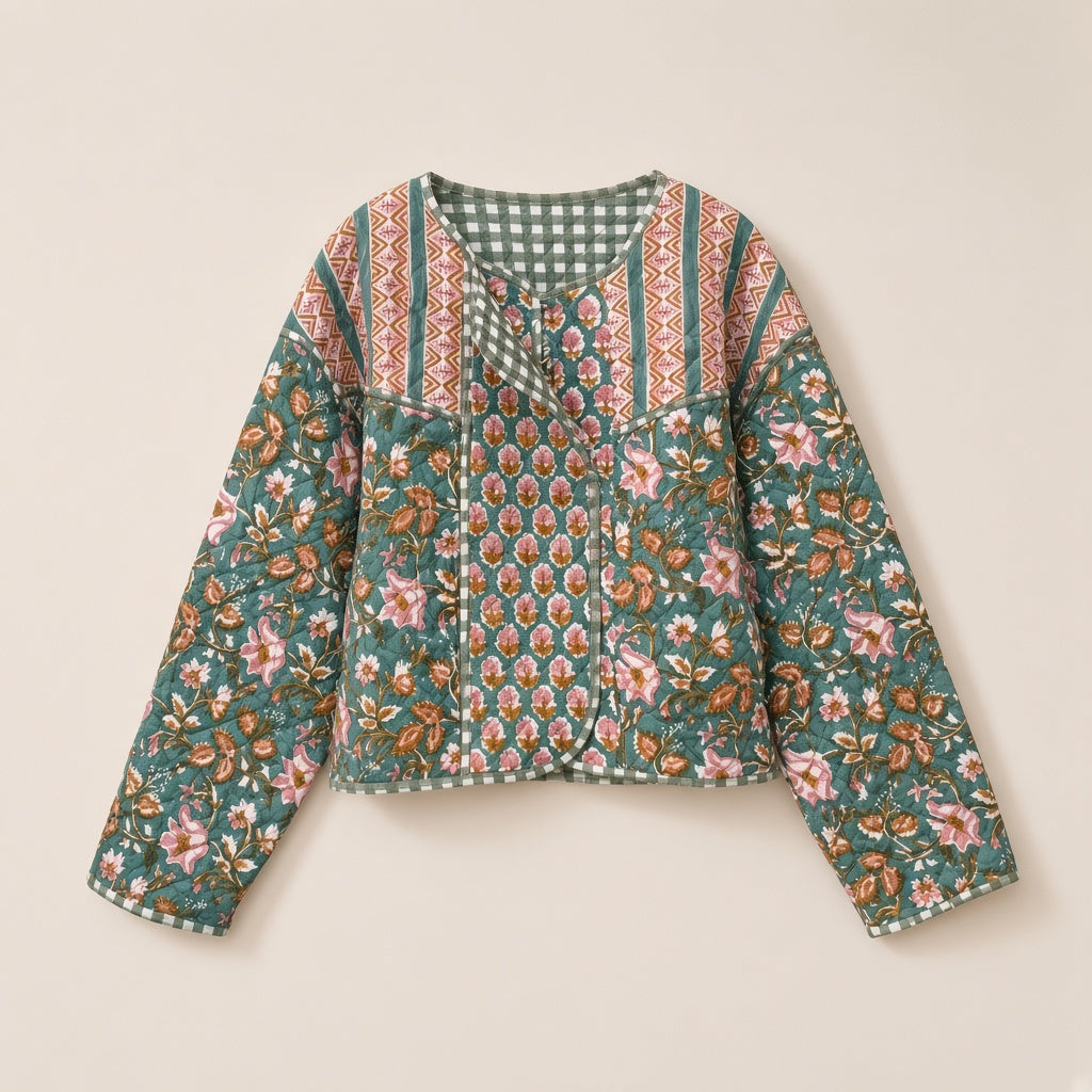 The Quilted Floral Jacket