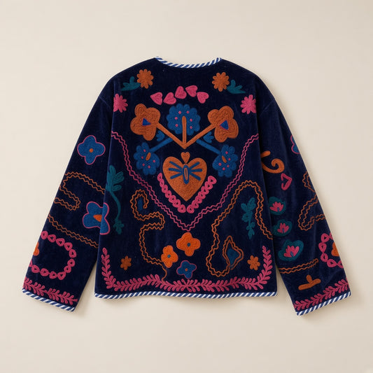 Bohemian Tapestry Velvet Embroidered Jacket